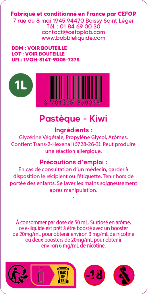 Lab Hexagone - Pastèque Kiwi 1L