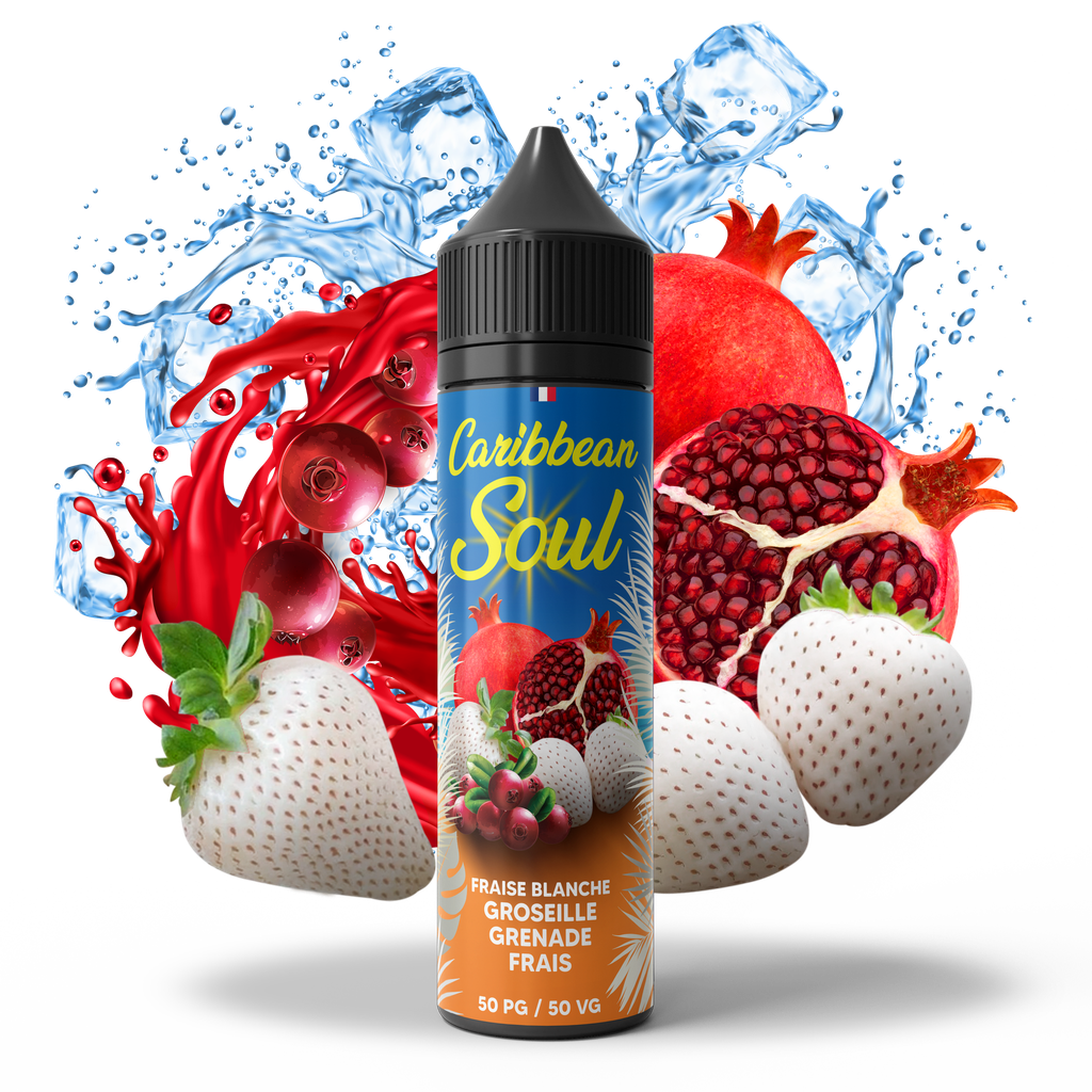[SOUL-FG50] Caribbean Soul 50ml - Fraise Blanche Groseille Grenadine Frais