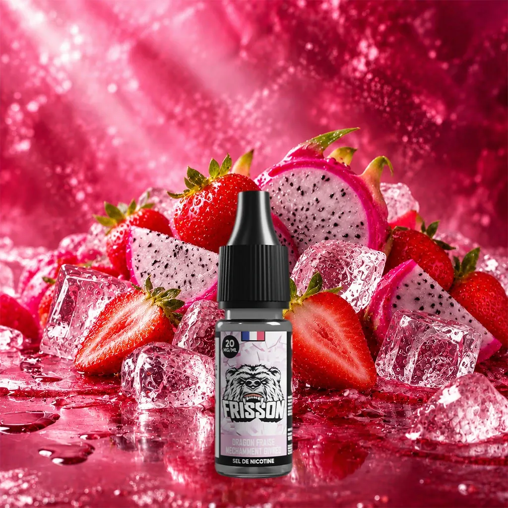 Frisson 10ml SDN (Boite de 6) - Dragon Fraise Méchamment Givrée   (10 mg/mL)