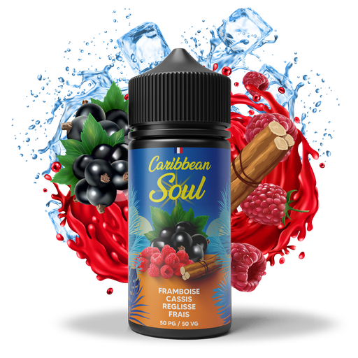 [SOUL-FR100] Caribbean Soul 100ml - Framboise Cassis Reglisse Frais
