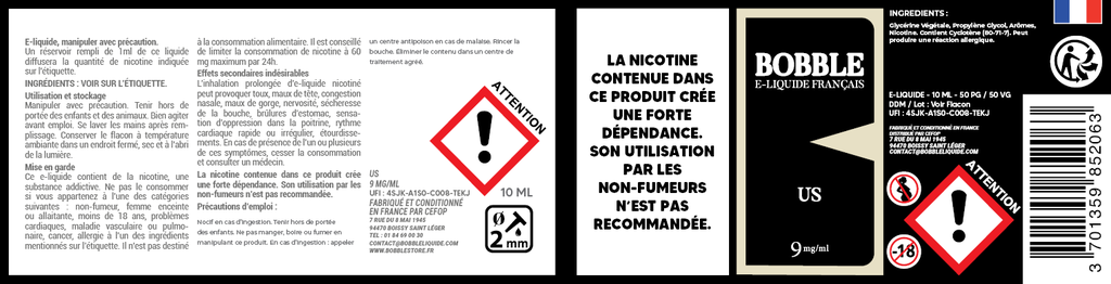 Bobble 10ml - US (Boîte de 6) 