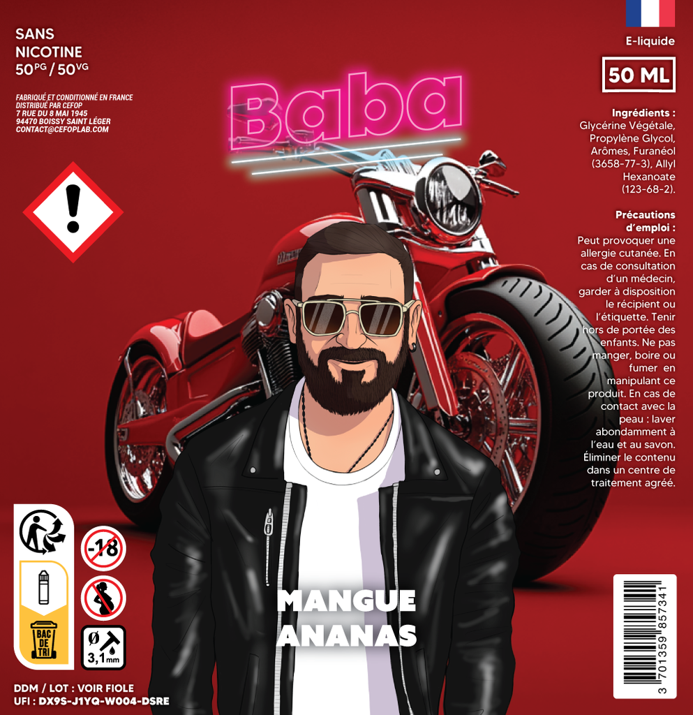 Baba 50ml - Mangue Ananas