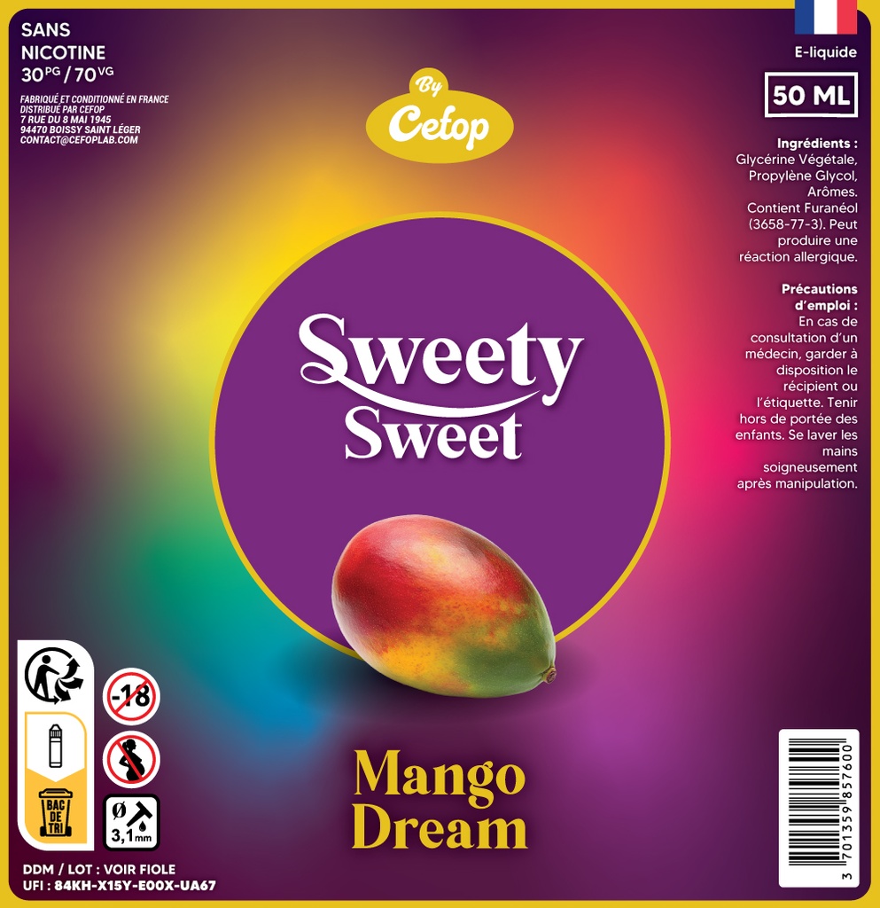 Sweety Sweet 50ml - Mango Dream 