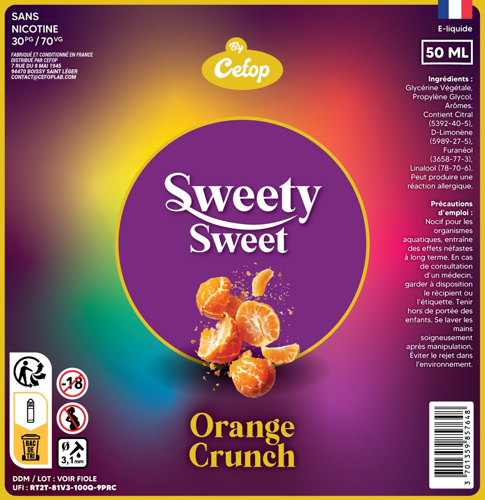 Sweety Sweet 50ml - Orange Crunch