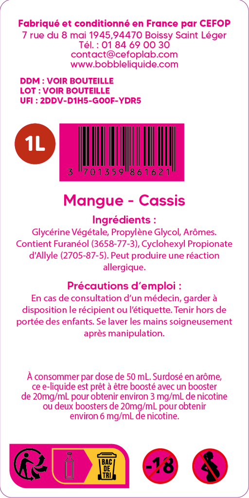 Lab Hexagone - Mangue Cassis 1L