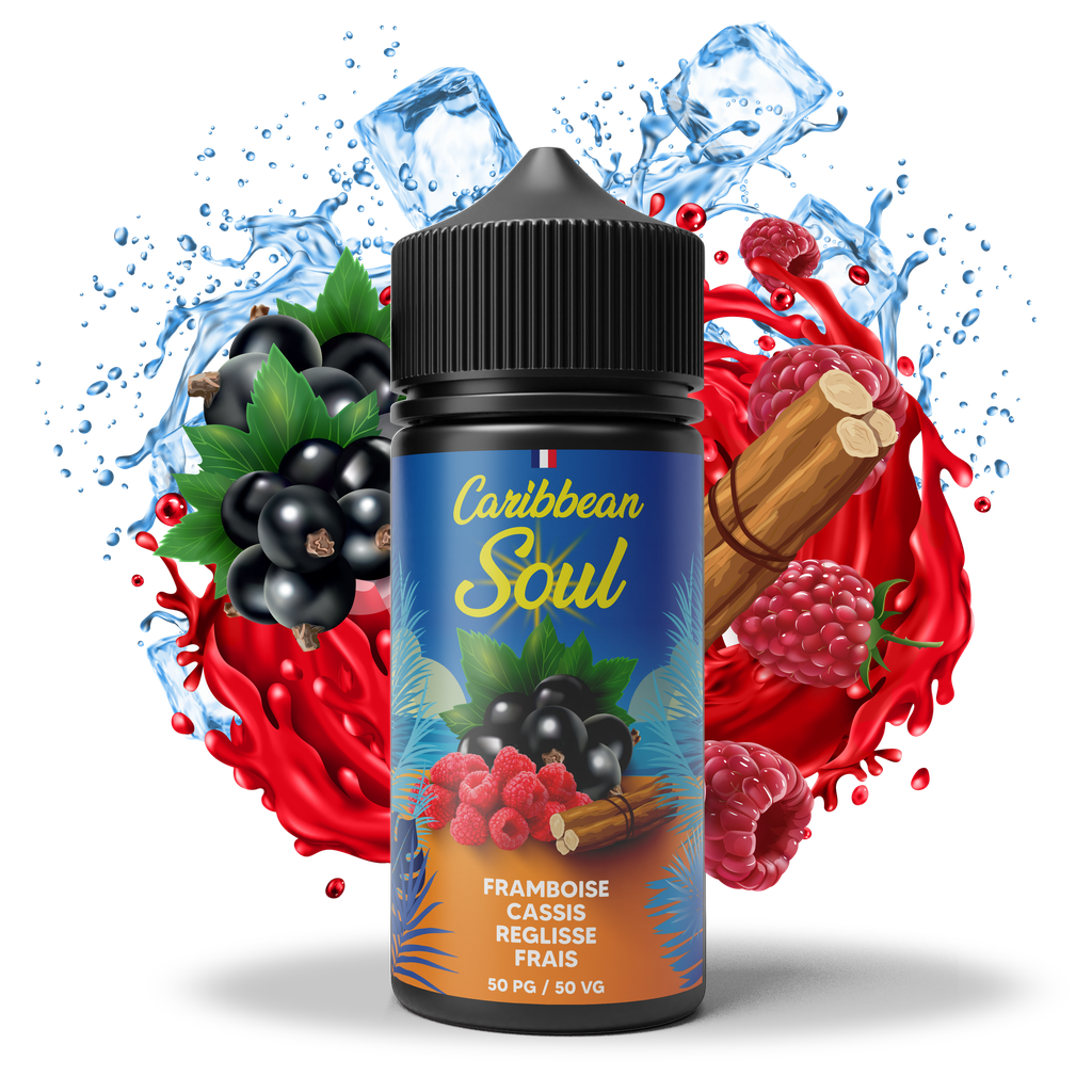 Caribbean Soul 100ml - Framboise Cassis Reglisse Frais