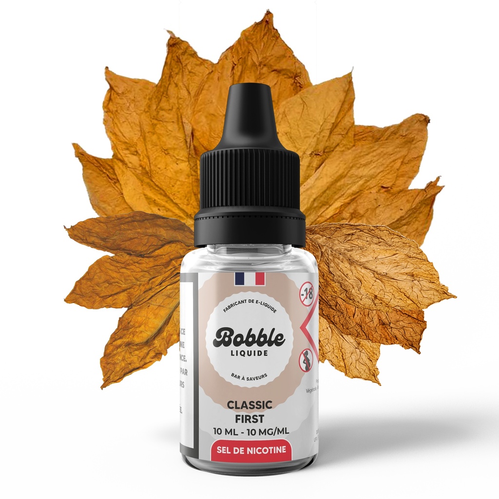 Bobble 10ml Sel de Nicotine Classic First (Boîte de 12)