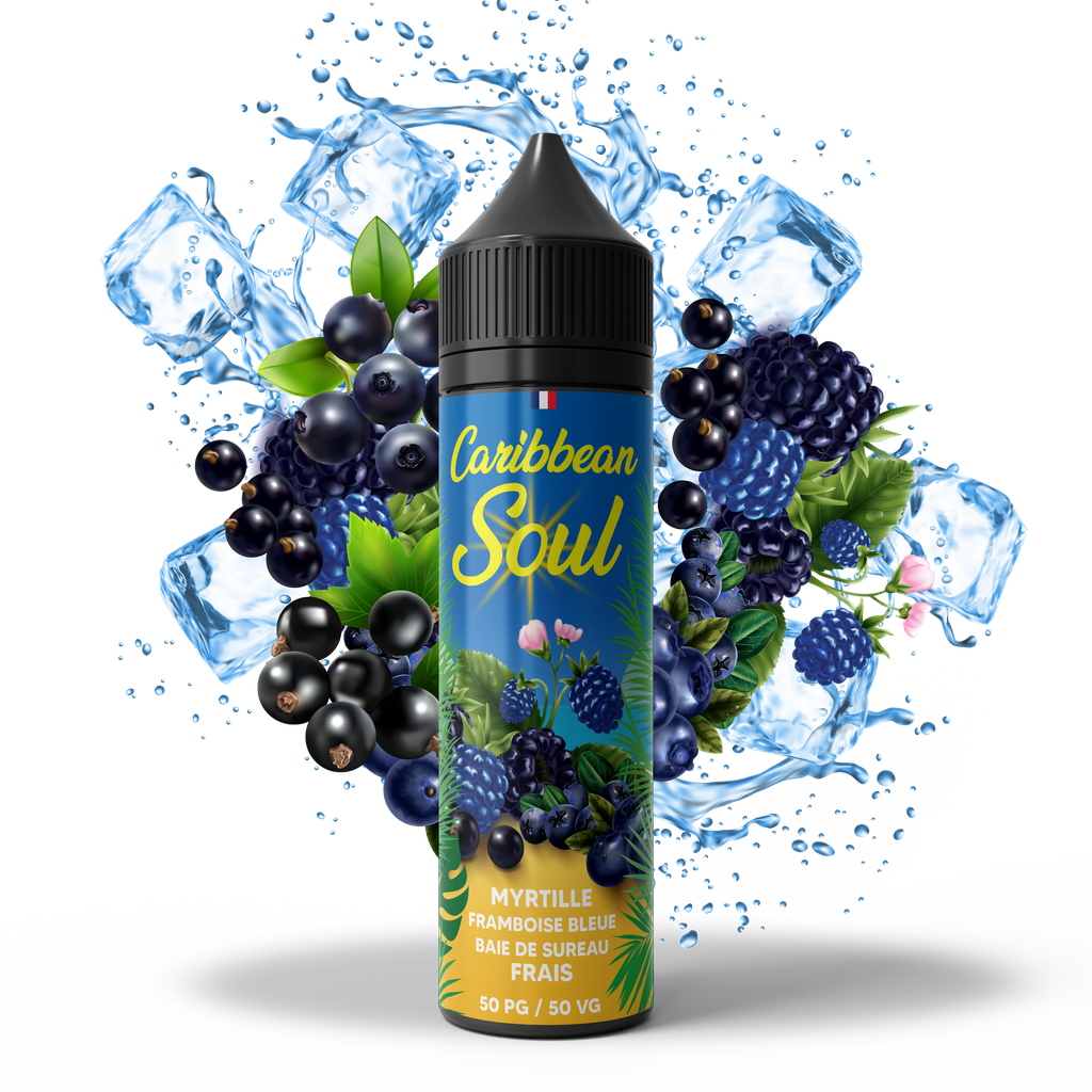 [SOUL-FS50] Caribbean Soul 50ml - Framboise Bleue Myrtille Baies de Sureau Frais