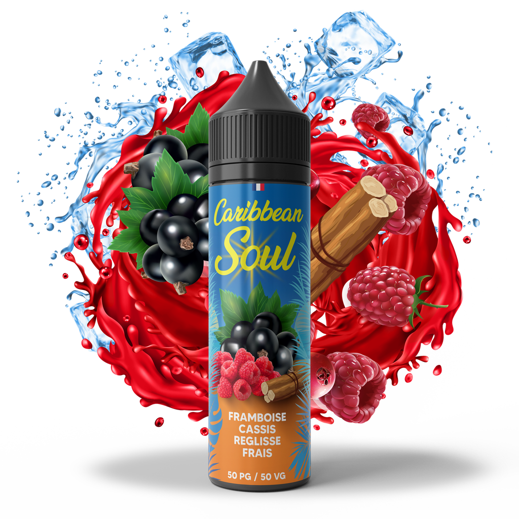 [SOUL-FR50] Caribbean Soul 50ml - Framboise Cassis Reglisse Frais