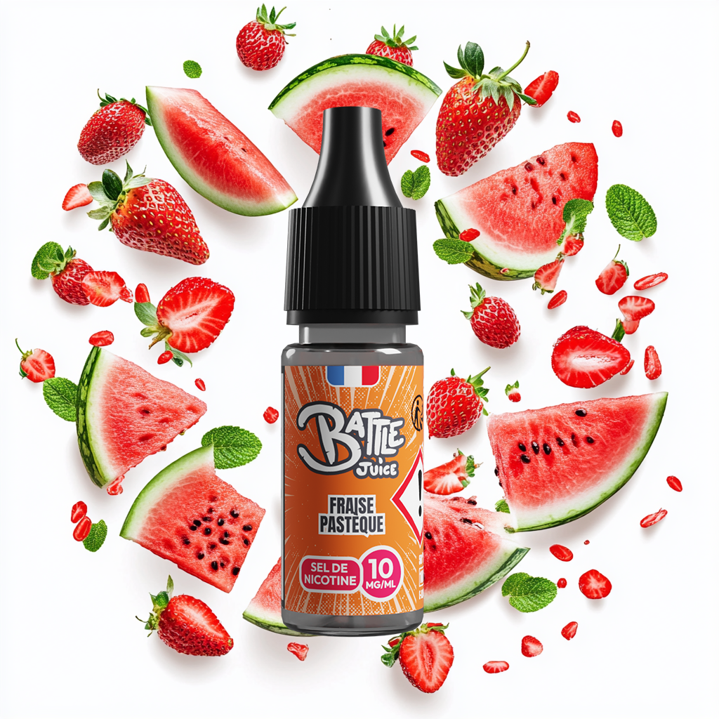 [BJUICE-FP1010] Battle Juice 10ml - Fraise Pastèque (10 mg/mL)