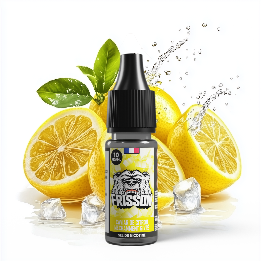 Frisson 10ml SDN (Boite de 6) - Caviar de Citron Méchamment Givrée  (10 mg/mL de nicotine (sels))