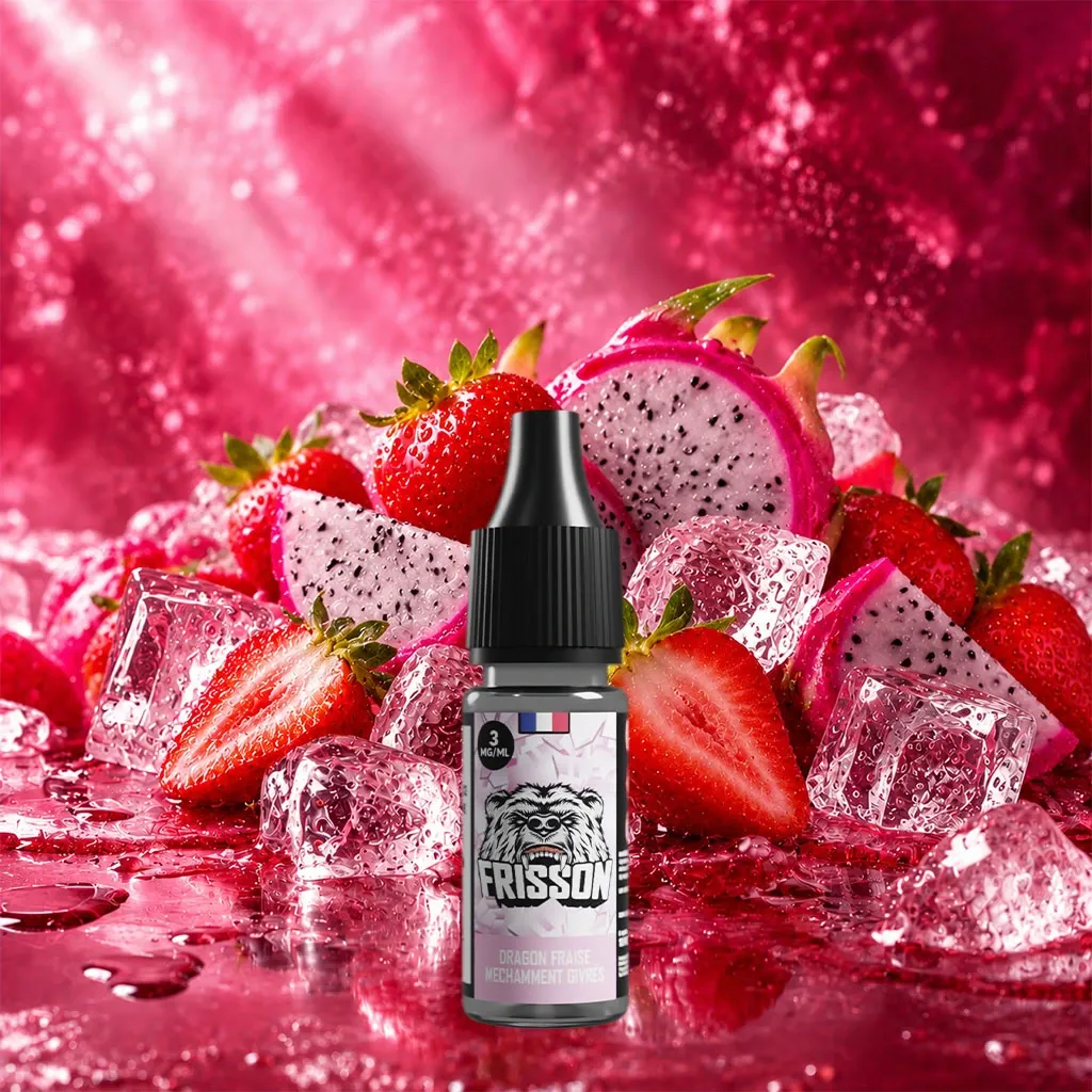 Frisson 10ml (Boite de 6) - Dragon Fraise Méchamment Givrée (3 mg/mL)