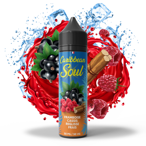 [SOUL-FR50] Caribbean Soul 50ml - Framboise Cassis Reglisse Frais